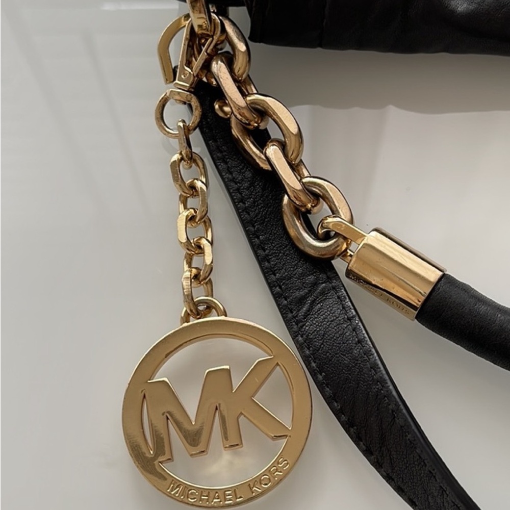 Michael Kors Black and Gold Shoulder Bag with Wallet - Picture 4 of 7
